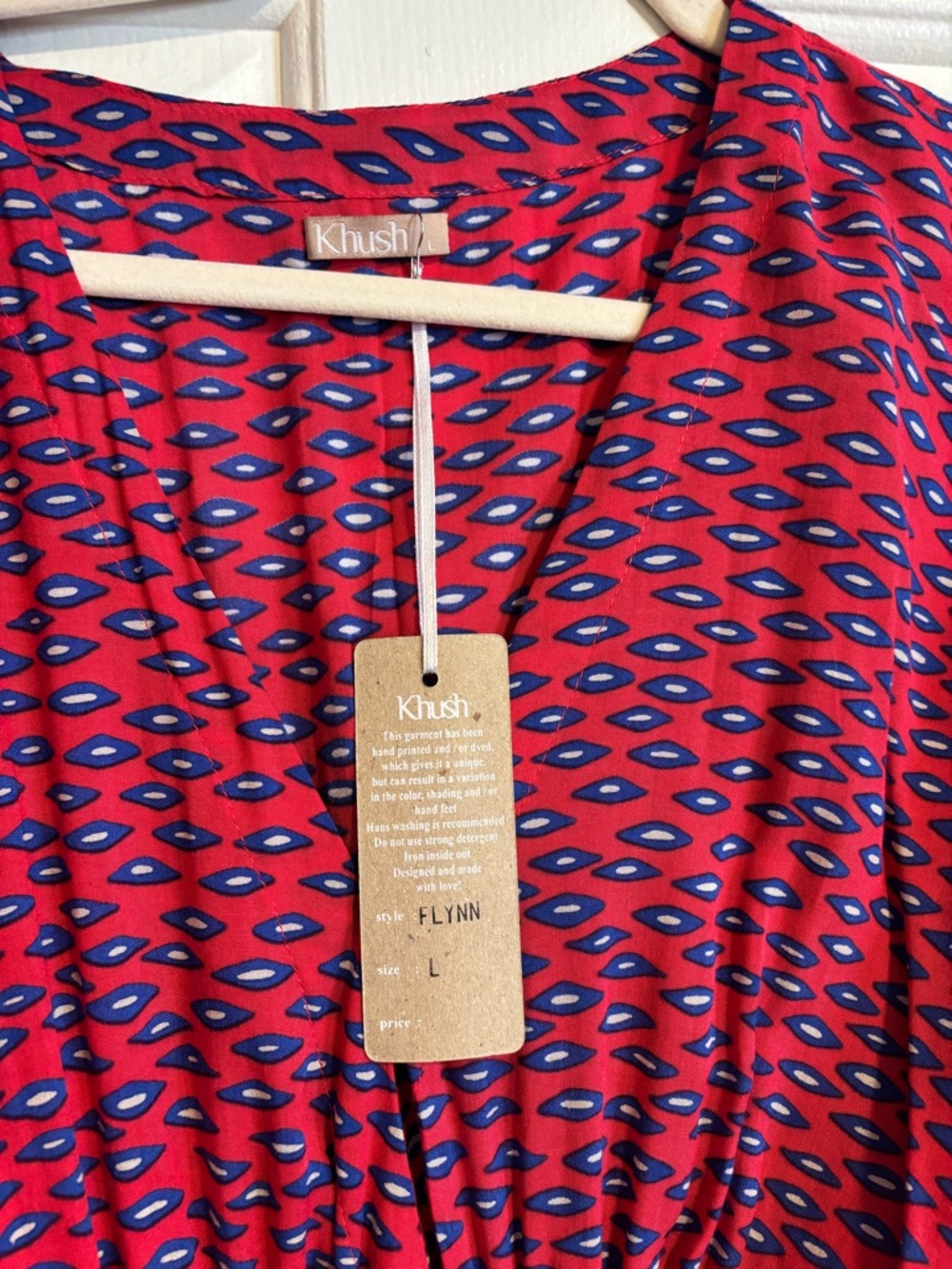 NEW Khush Flynn Bright Pink & Blue Printed Elastic-Waist Dress 🩷 - Picture 3 of 6